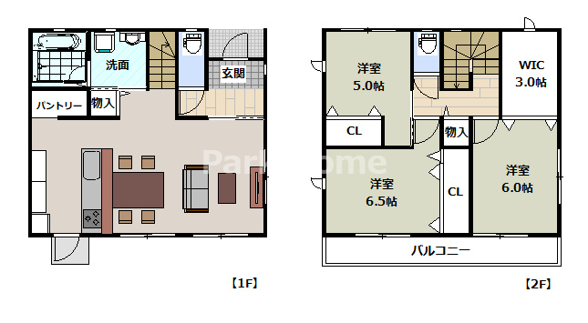 高知市愛宕町3丁目　中古戸建ての間取り
