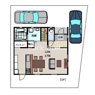 高知市愛宕町3丁目　中古戸建ての区画図