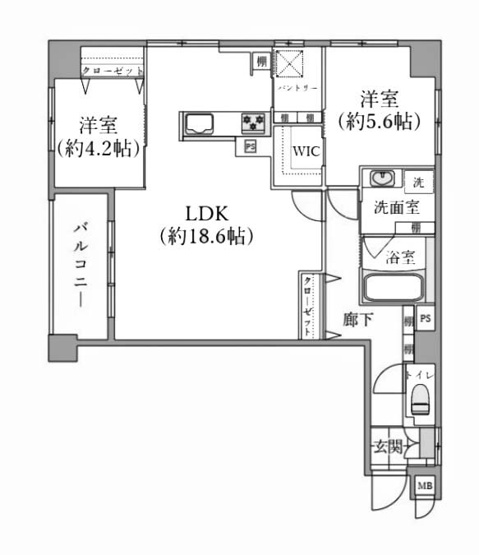【間取り】 | ビレイユ河原町五条 | 専有面積77.64㎡