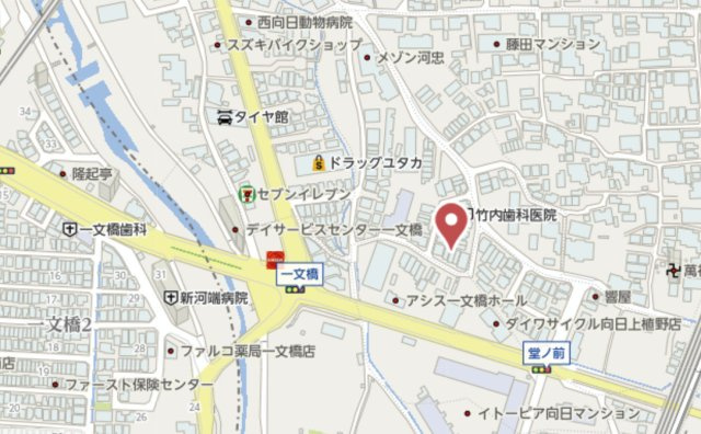 向日市上植野町地後　中古戸建の地図