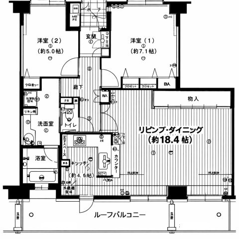 サンメゾンジェームス山の間取り