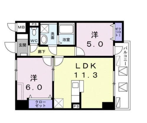 レジデンス桜樺の間取り