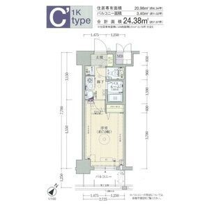 【間取り】 | エステムコート博多駅前IIセグティス