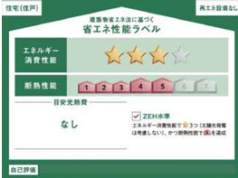 【新築分譲住宅】富士見市水谷東の省エネ性能ラベル
