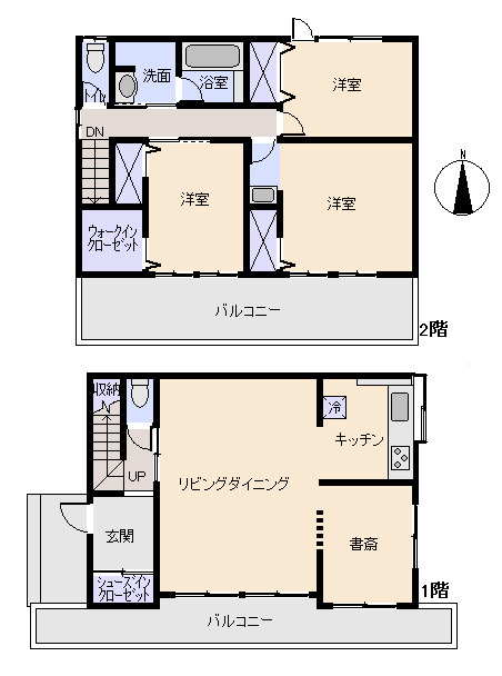 熱海市　西熱海町別荘地の間取り