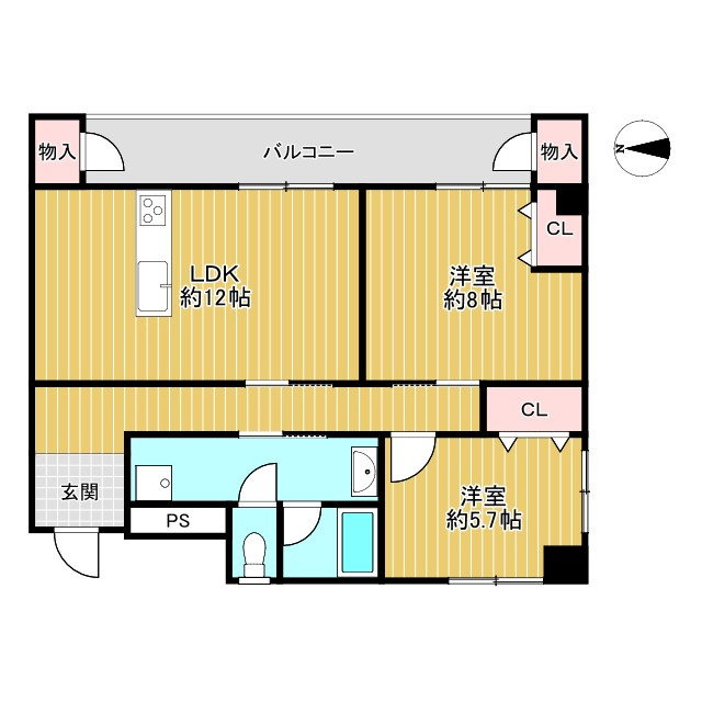 豊中グリーンハイツの間取り