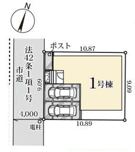 三郷市　戸ケ崎　新築戸建　　全1棟の区画図|区画図です