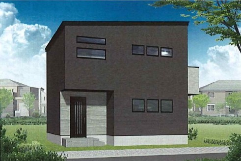 豊中市蛍池南町2丁目　新築戸建の外観パース