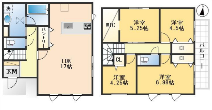 豊中市蛍池南町2丁目　新築戸建の間取り