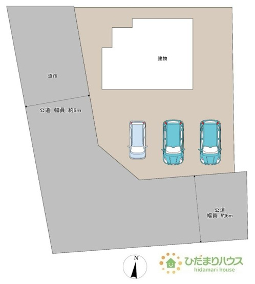 【区画図】 | 下妻市皆葉　中古戸建 | 角地につき陽当たり・風通し良好です♪