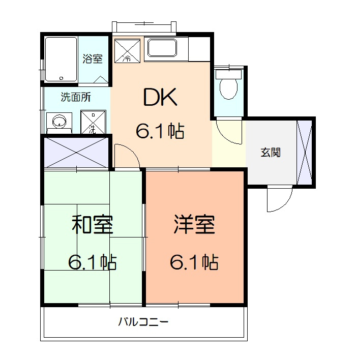 サンハイツ小山の間取り