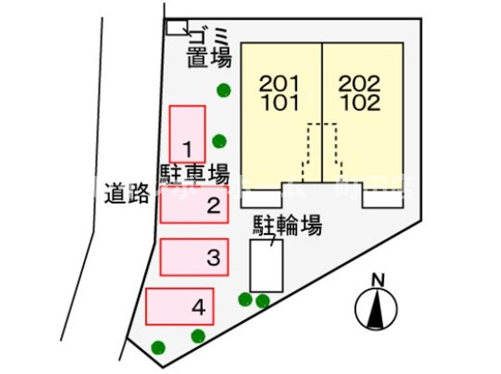ブルックレジデンス※初期費用分割あと払いサービス利用可能物件の区画図