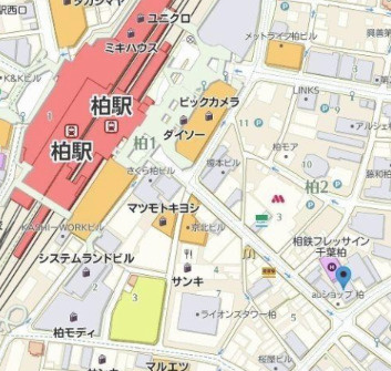 ザ・カシワ拾番の地図