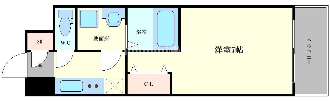 S-RESIDENCE福島玉川Deuxの間取り