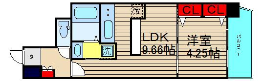 ラクラス江戸堀の間取り