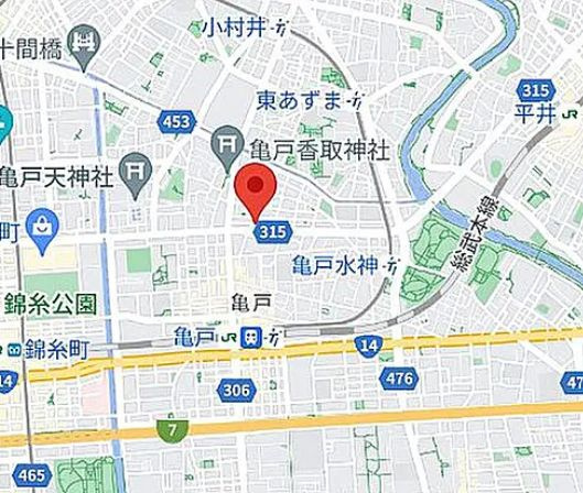 スカイコートプライム亀戸の地図