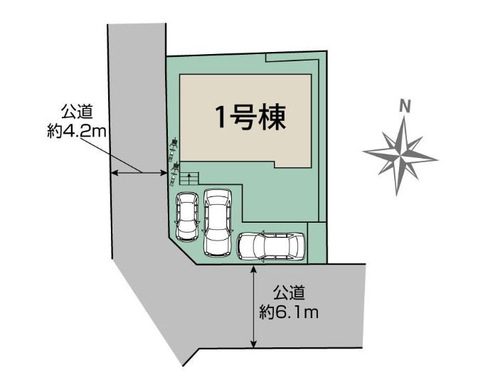 藤沢市本藤沢7丁目新築戸建て　1号棟の区画図|区画図「藤沢市本藤沢7丁目新築戸建て　1号棟」