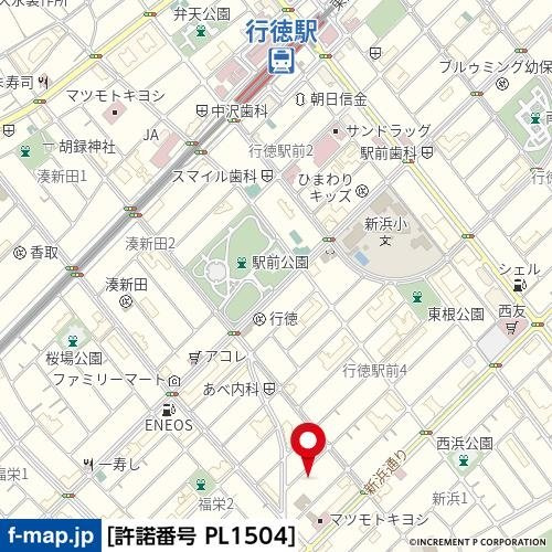 大成ルームズの地図