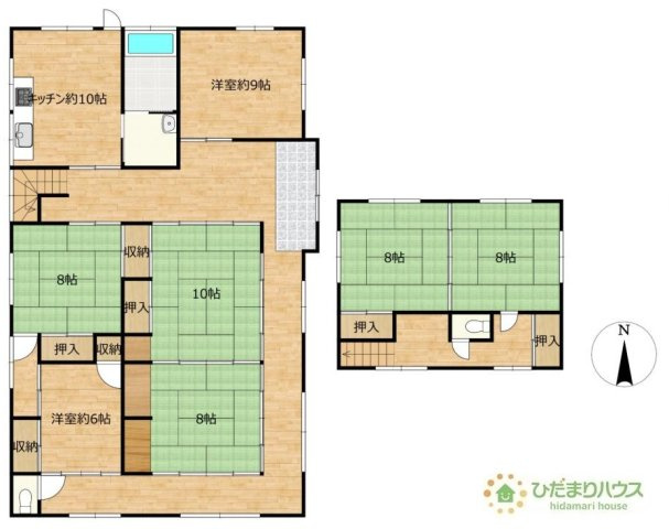 【間取り】 | かすみがうら市宍倉　中古戸建 | 一人部屋が実現できる7K間取りです。将来お子様の一人部屋をお考えの方にオススメな物件です。