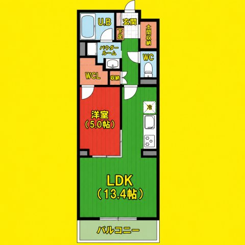 グラーツ F　名古屋市賃貸　仲介手数料無料の間取り