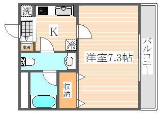 第16川崎ビルの間取り|使いやすい間取りです。