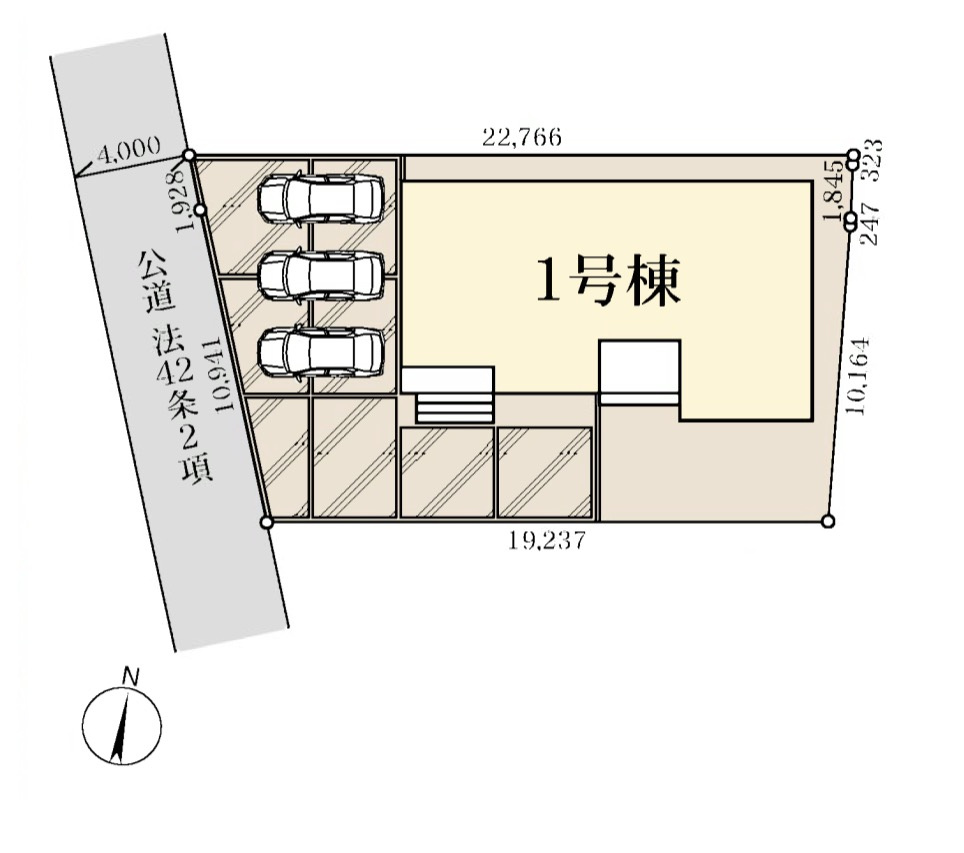 [新築住宅] 行田市桜町 全1棟の区画図