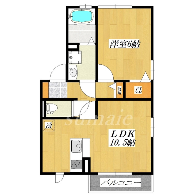 Comfort33の間取り|3面採光の角部屋です♪