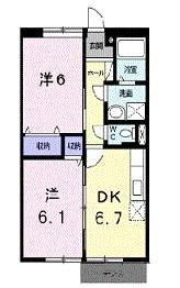ファミール三次Ｂ棟の間取り