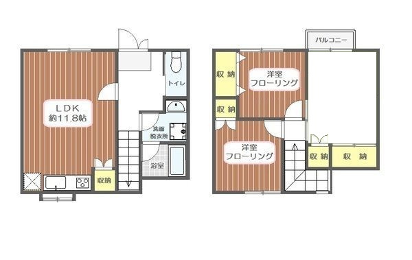 エヴァーグリーンＡの間取り|間取りです。