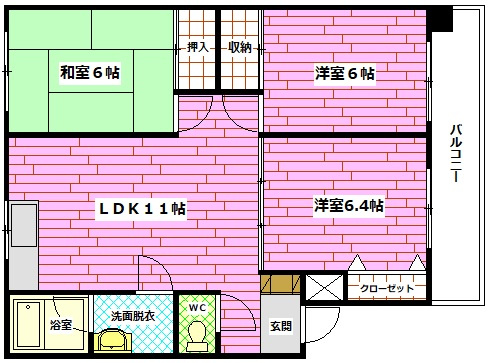 11KAWAIの間取り
