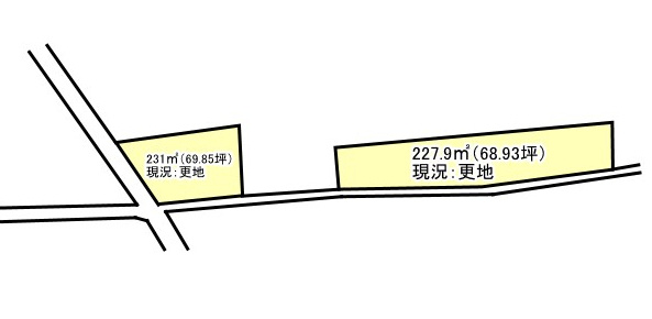 西条市古川乙253-3　乙253-5　売土地の土地図