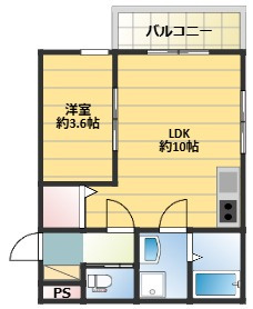 THENOBLES久留米中央町の間取り|※類似のお部屋になります