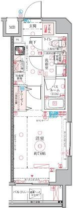 クレヴィスタ亀戸Ⅵの間取り