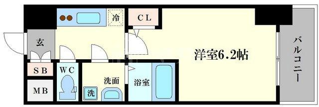 エスレジデンス南堀江の間取り