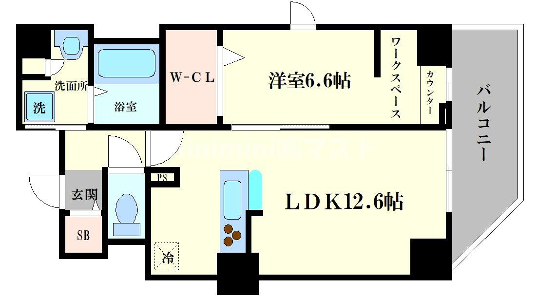 Ｅｌｙｓｉｏｎ天王寺の間取り