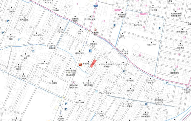 南区福田　1区画の地図