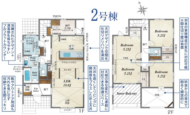 【ブルーミングガーデン】宇都宮市東原町 全2棟