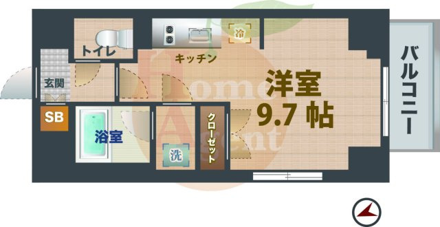 【間取り】 | エクセレントシティ中野鷺宮 | 1Rのお部屋です。