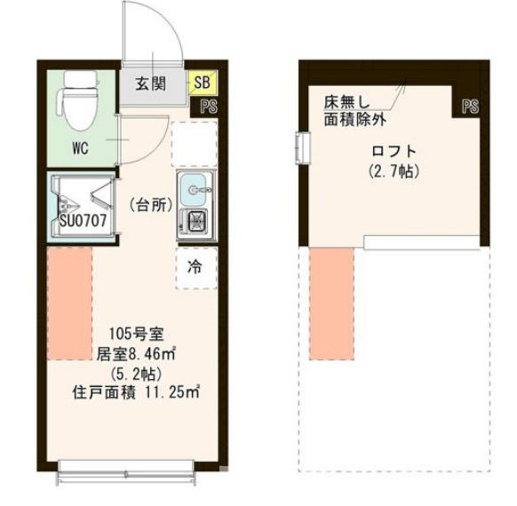 板橋区富士見町のアパートの間取り