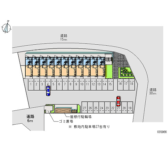 レオパレスみらい平の区画図