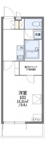 レオパレスみらい平の間取り|画像2