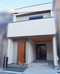 【外観】 | 平野区背戸口1丁目 | 【新築完成済み☆2階建て♪全洋室4LDK！安心の建築等級付き☆】ローン返済目安：月々約127940円（頭金0円、変動金利0.875％、返済期間40年、ボーナス払い無しで試算しています）