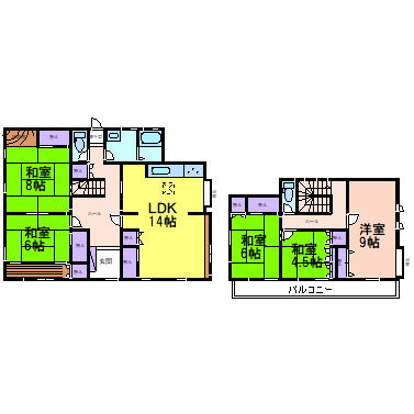 KEM鹿沼市千渡１期　中古戸建の間取り|〇間取り〇
４LDK