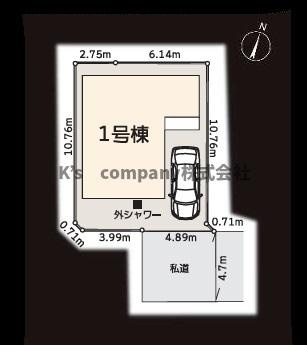 茅ヶ崎市緑が浜　新築戸建の区画図|区画図◇