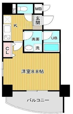 アクアコートＫの間取り|間取りです。