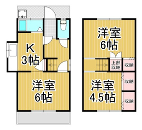 宝塚市川面6丁目貸家の間取り