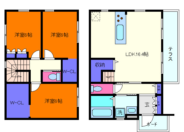 (仮称)東灘区岡本9丁目計画の間取り