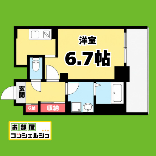 ヴィラエーデル名駅の間取り