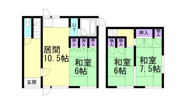室蘭市東町5丁目28-10戸建の間取り