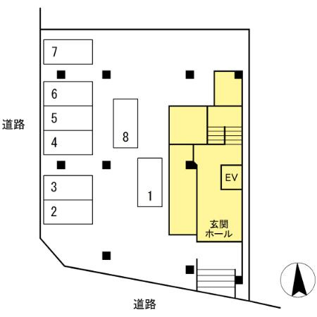 六本木コートの区画図